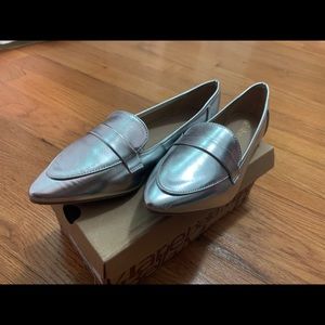 Bella Marie silver loafers flats